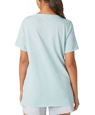 Women's Cotton Crewneck Short-Sleeve Tee Adriatic Blue $18.57 Tops