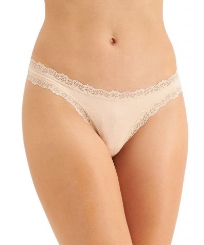 Women's Lace-Trim Thong Chai $8.00 Panty