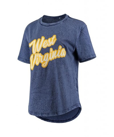 Women's Navy West Virginia Mountaineers Shortstop Mineral Wash T-shirt Navy $22.05 Tops