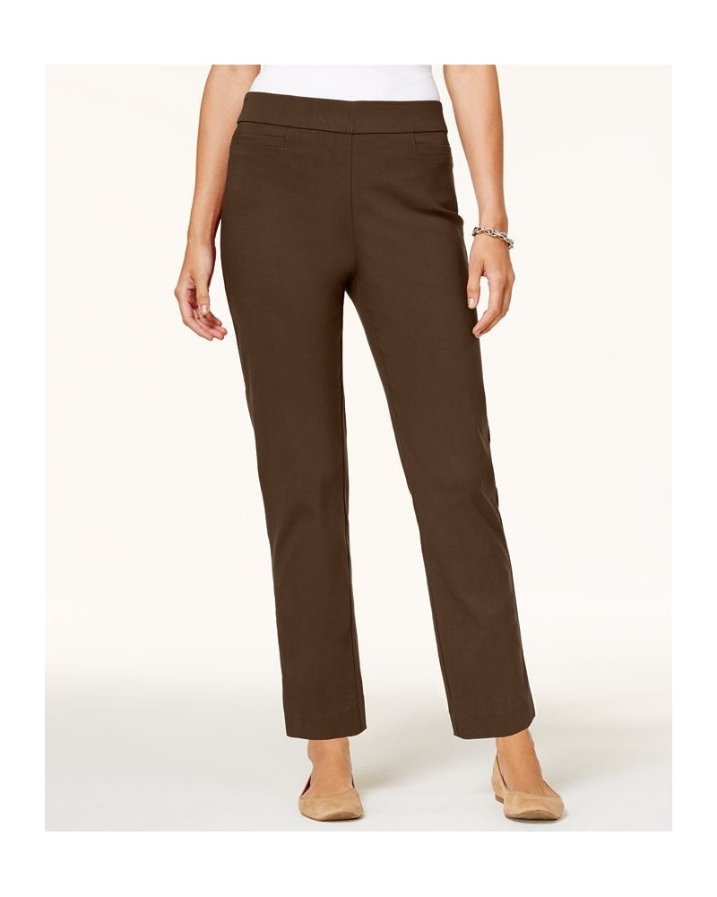 Classics Allure Pull-On Slim-Leg Pants Brown $26.68 Pants