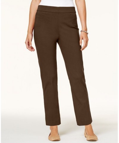 Classics Allure Pull-On Slim-Leg Pants Brown $26.68 Pants