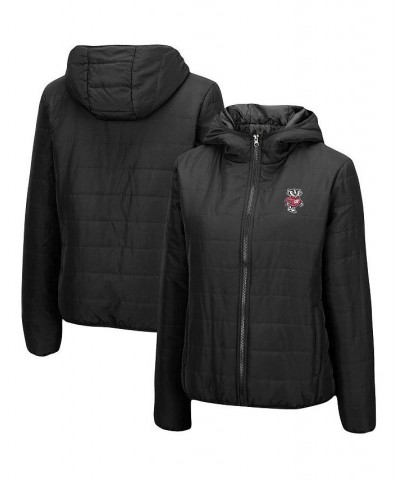 Women's Black Wisconsin Badgers Arianna Full-Zip Puffer Jacket Black $36.80 Jackets