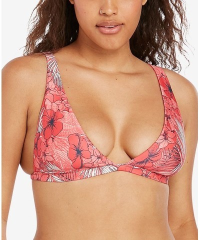 Juniors' Sea U Soon V-Neck Bikini Top Pistol Punch $14.40 Swimsuits