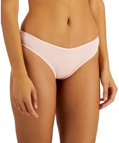 Women's Ribbed Thong Peachskin $8.40 Panty