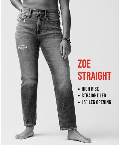 Women's Zoe High-Rise Straight-Leg Jeans Lightyear $38.70 Jeans