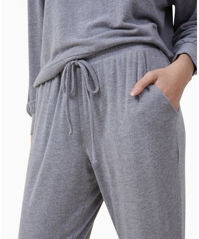 Women's Super Soft Slim Pants Silver $28.04 Sleepwear