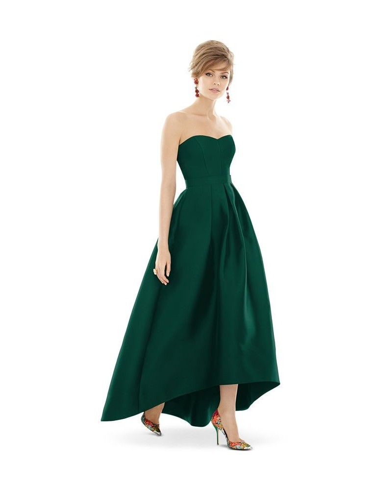 Strapless High-Low Maxi Dress Green $110.88 Dresses