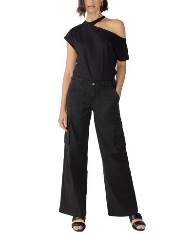 Women's Solid Reissue Straight-Leg Cargo Pants Black $40.55 Pants