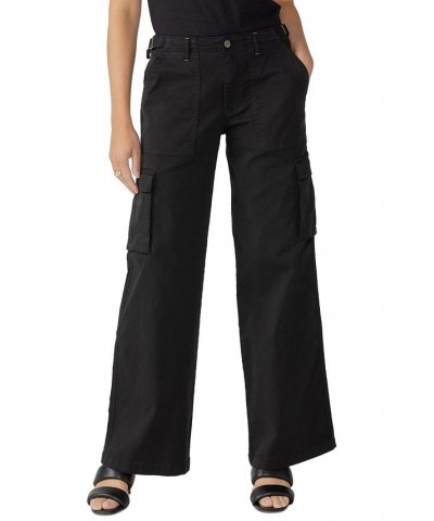 Women's Solid Reissue Straight-Leg Cargo Pants Black $40.55 Pants