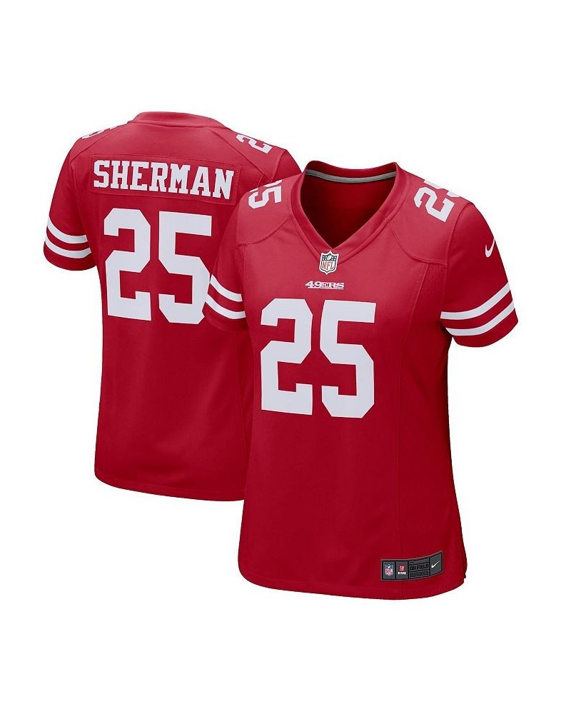 Women's Richard Sherman Scarlet San Francisco 49ers Game Player Jersey Scarlet $59.80 Jersey