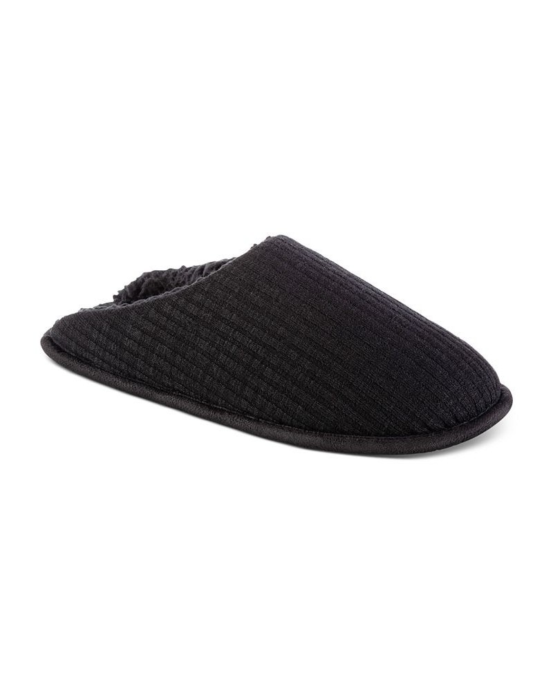 Sherpa-Lined Knit Slippers Black $11.22 Shoes