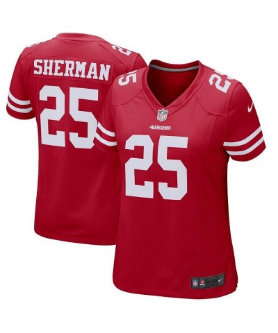 Women's Richard Sherman Scarlet San Francisco 49ers Game Player Jersey Scarlet $59.80 Jersey