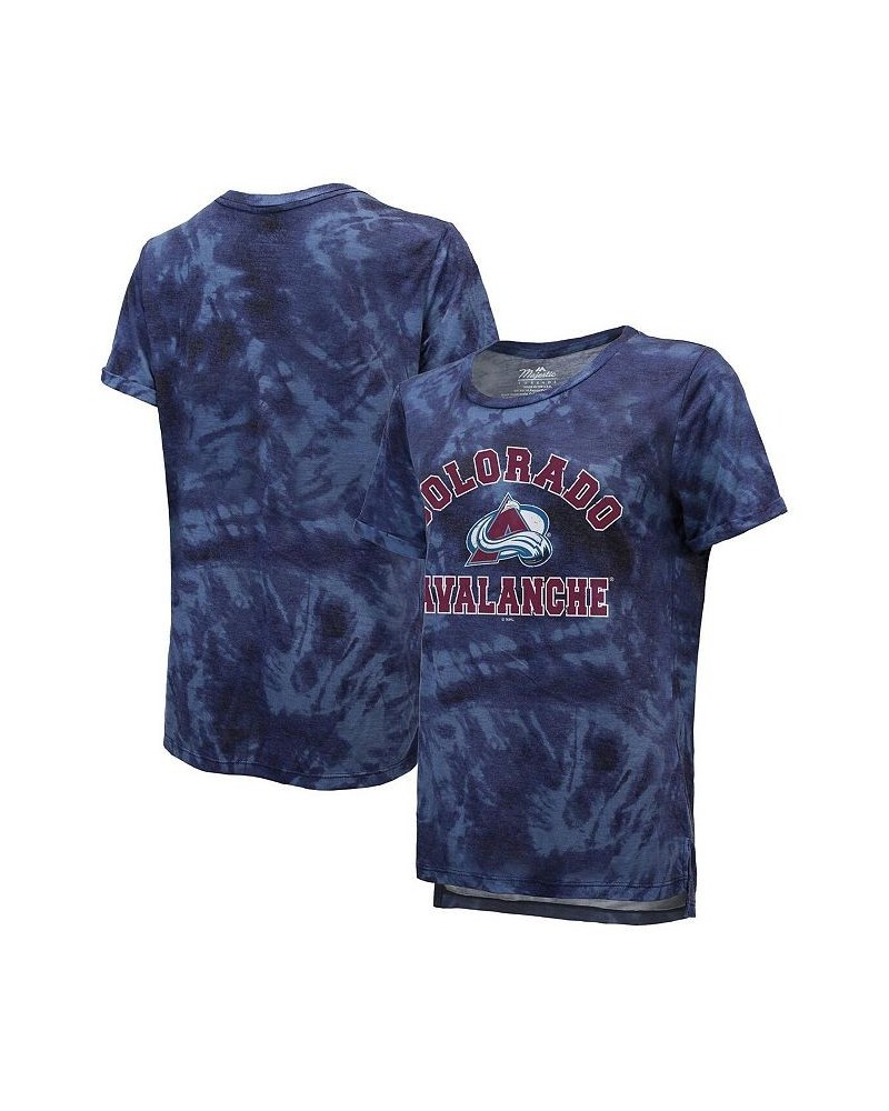 Women's Threads Navy Colorado Avalanche Boyfriend Tie-Dye T-shirt Navy $25.76 Tops