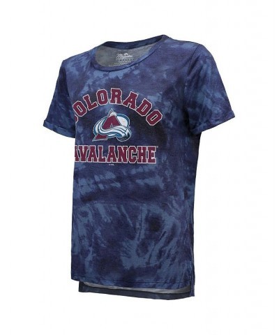 Women's Threads Navy Colorado Avalanche Boyfriend Tie-Dye T-shirt Navy $25.76 Tops