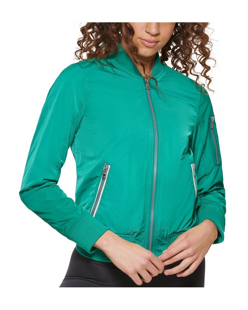 Women's Zip-Detail Bomber Jacket Peach Blush $33.60 Jackets