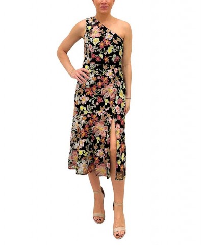 Women's Sephia Embroidered One-Shoulder Dress Peach Multi $62.30 Dresses