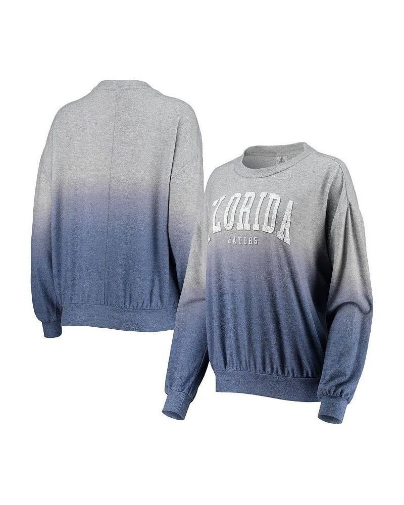 Women's Royal and Gray Florida Gators Slow Fade Hacci Ombre Pullover Sweatshirt Royal, Gray $33.60 Sweatshirts