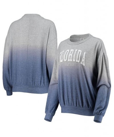 Women's Royal and Gray Florida Gators Slow Fade Hacci Ombre Pullover Sweatshirt Royal, Gray $33.60 Sweatshirts