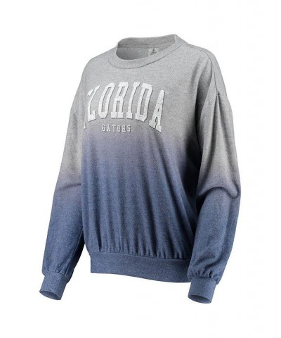 Women's Royal and Gray Florida Gators Slow Fade Hacci Ombre Pullover Sweatshirt Royal, Gray $33.60 Sweatshirts