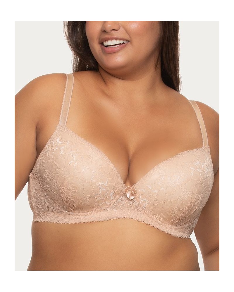 Women's Full Figure Lace Underwire Bra J5537 Tan/Beige $10.59 Bras