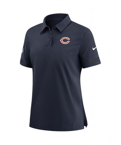 Women's Navy Chicago Bears Sideline Performance Polo Shirt Navy $36.00 Tops