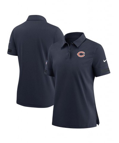 Women's Navy Chicago Bears Sideline Performance Polo Shirt Navy $36.00 Tops