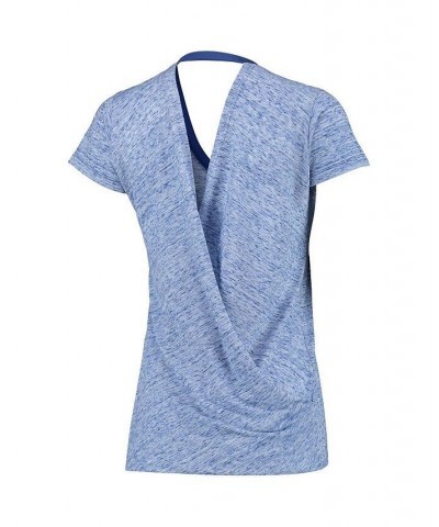 Women's Royal New York Mets Hail Mary V-Neck Back Wrap T-shirt Royal $25.99 Tops