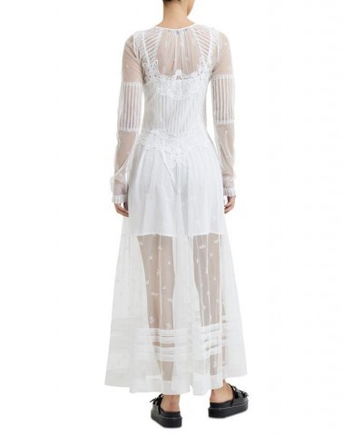 Women's Cherise Lace Maxi Dress Summer White $81.12 Dresses