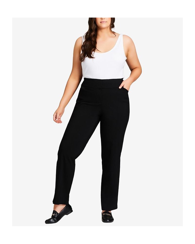 Plus Size Super Stretch Tall Trousers Black $35.74 Pants