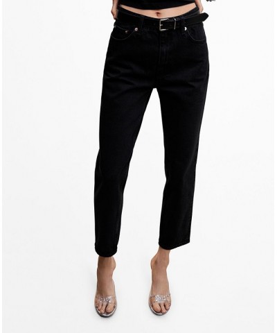 Women's Mom High-Waist Jeans Black Denim $32.20 Jeans