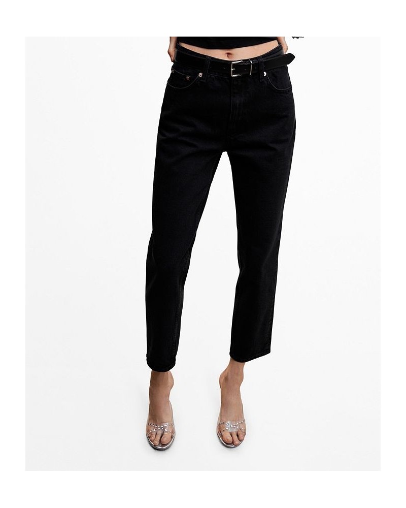 Women's Mom High-Waist Jeans Black Denim $32.20 Jeans