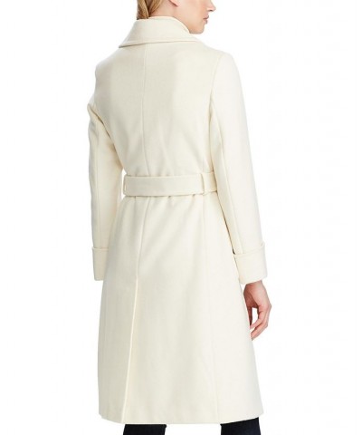 Women's Wool-Blend Wrap Coat Ivory/Cream $180.60 Coats