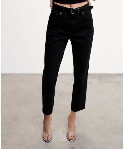 Women's Mom High-Waist Jeans Black Denim $32.20 Jeans