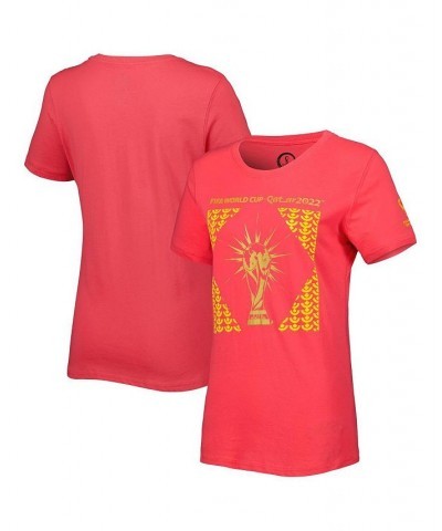 Women's Coral FIFA World Cup Qatar 2022 Trophy T-shirt Coral $18.89 Tops