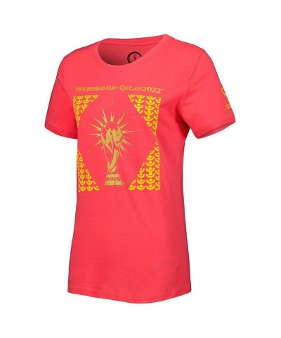 Women's Coral FIFA World Cup Qatar 2022 Trophy T-shirt Coral $18.89 Tops