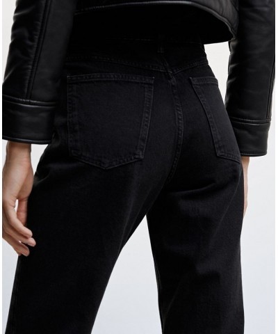 Women's Mom High-Waist Jeans Black Denim $32.20 Jeans