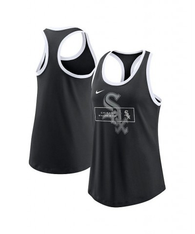 Women's Black Chicago White Sox X-Ray Racerback Performance Tank Top Black $22.05 Tops