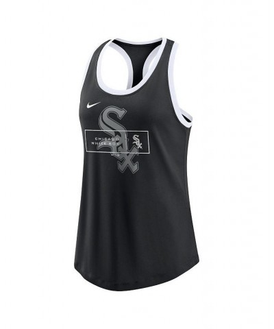 Women's Black Chicago White Sox X-Ray Racerback Performance Tank Top Black $22.05 Tops