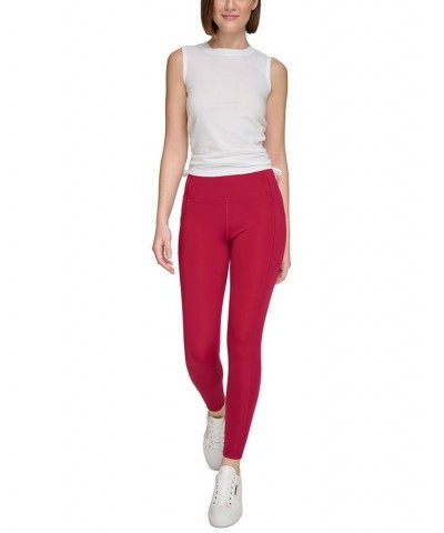 Women's Side-Pocket 7/8 Leggings Chianti $19.48 Pants