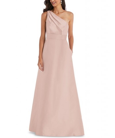 One-Shoulder Gown Pink $112.05 Dresses