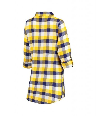 Women's Purple Gold Minnesota Vikings Button-Up Breakout Flannel Nightshirt Purple, Gold $34.79 Pajama