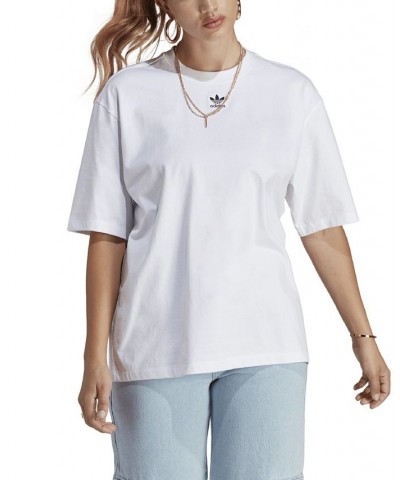 Women's Cotton Adicolor Essentials T-Shirt White $24.00 Tops