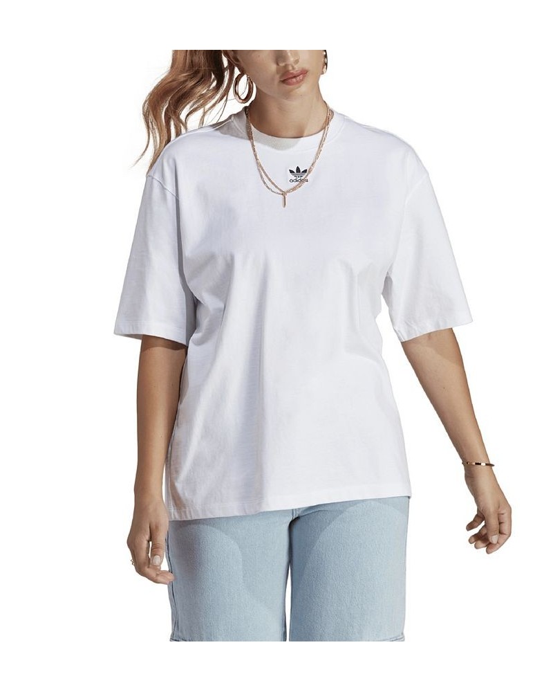 Women's Cotton Adicolor Essentials T-Shirt White $24.00 Tops