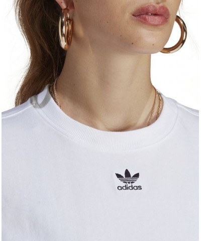 Women's Cotton Adicolor Essentials T-Shirt White $24.00 Tops