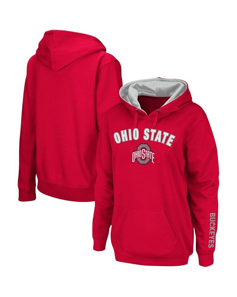 Women's Scarlet Ohio State Buckeyes Arch Logo 1 Pullover Hoodie Scarlet $34.79 Sweatshirts