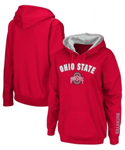 Women's Scarlet Ohio State Buckeyes Arch Logo 1 Pullover Hoodie Scarlet $34.79 Sweatshirts