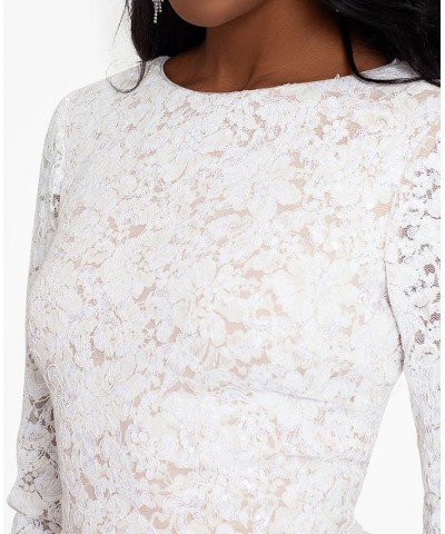 Sequin & Lace Dress White $91.46 Dresses