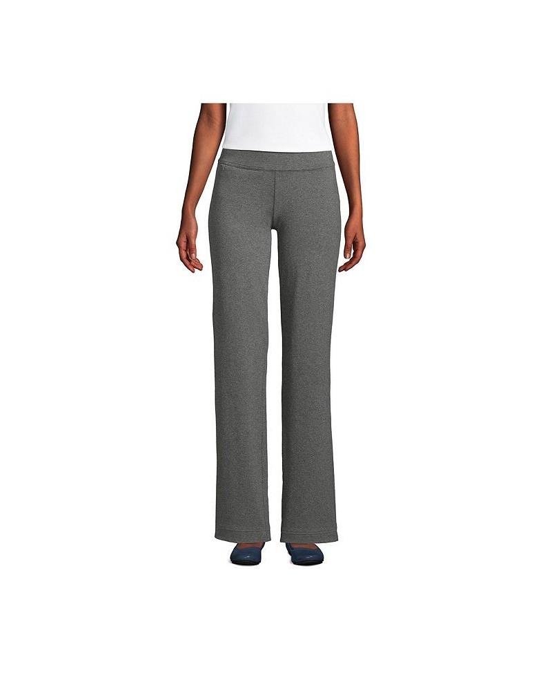 Women's Petite Starfish Mid Rise Straight Leg Elastic Waist Pull On Pants Charcoal heather $38.47 Pants