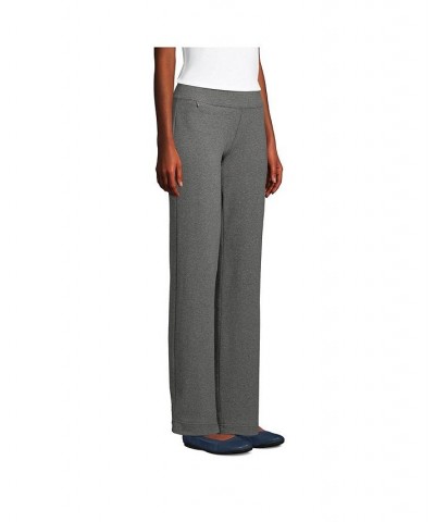 Women's Petite Starfish Mid Rise Straight Leg Elastic Waist Pull On Pants Charcoal heather $38.47 Pants