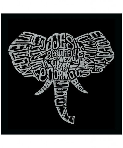 Women's Word Art V-Neck T-Shirt - Tusks Black $18.19 Tops